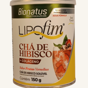 Lipofim Chá de Hibisco + Colágeno – Sabor Frutas Vermelhas – 150g