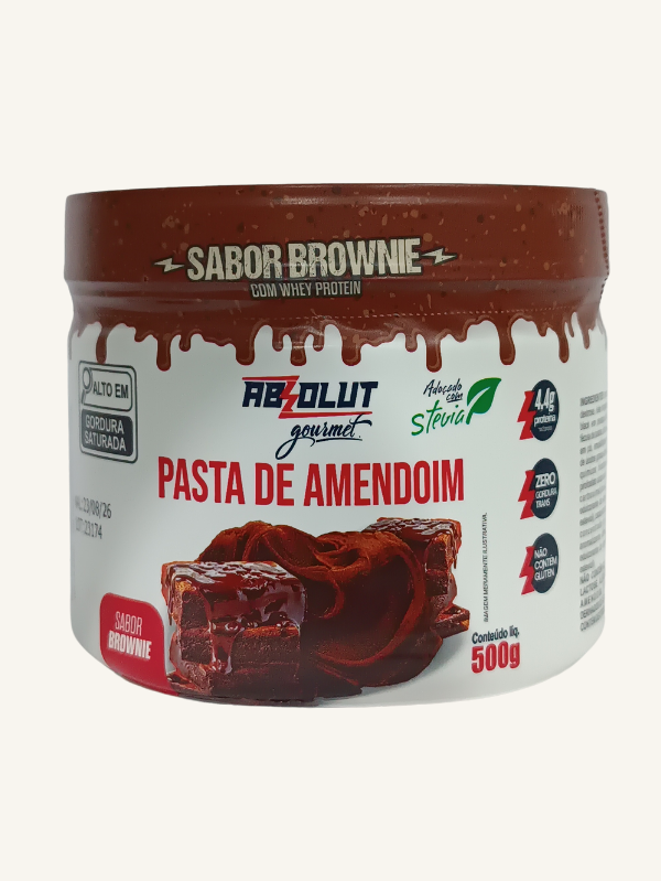 Pasta de Amendoim Sabor Brownie com Whey Protein