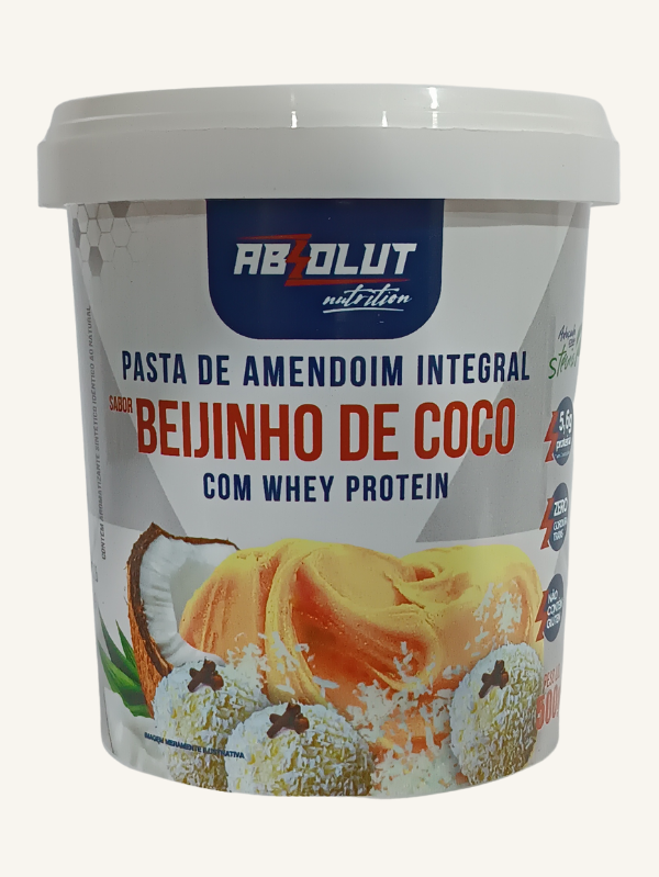 Pasta de Amendoim Integral Beijinho de Coco com Whey