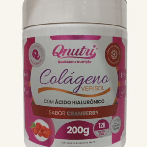 Colágeno Verisol com Ácido Hialurônico –  Sabor Cranberry – 200g