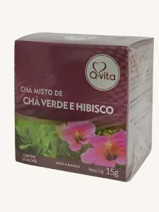 CHÁ MISTO DE CHÁ VERDE E HIBISCO