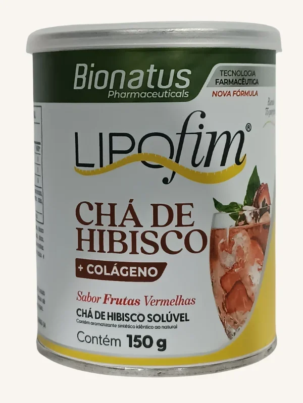 CHÁ DE HIBISCO COLÁGENO SABOR FRUTAS VERMELHAS