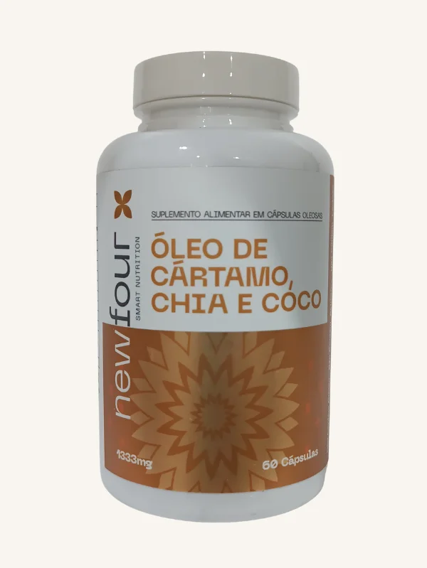 ÓLEO DE CÁRTAMO, CHIA E COCO